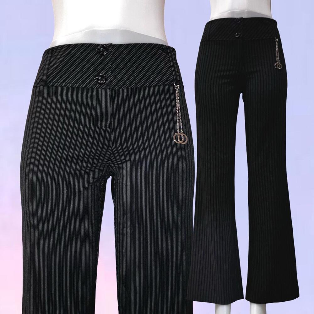 Vintage 90s y2k pinstriped office corporate flared pants